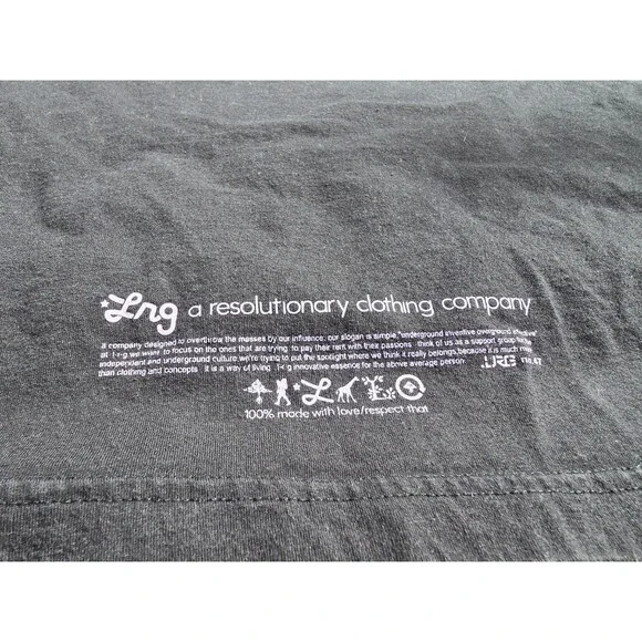 LRG Roots People Equipment Shirt Men XL Black Short Sleeve Rock Formation - Picture 11 of 11